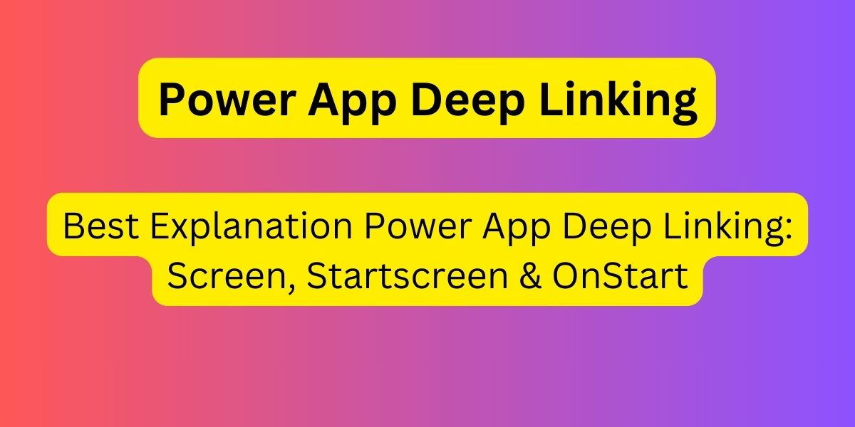 Power-App-Deep-Linking